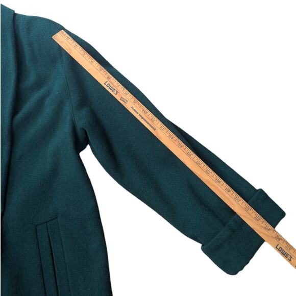 Donnybrook 100% Wool Forest Green Long Winter Opera Overcoat Size 10 - Picture 9 of 13